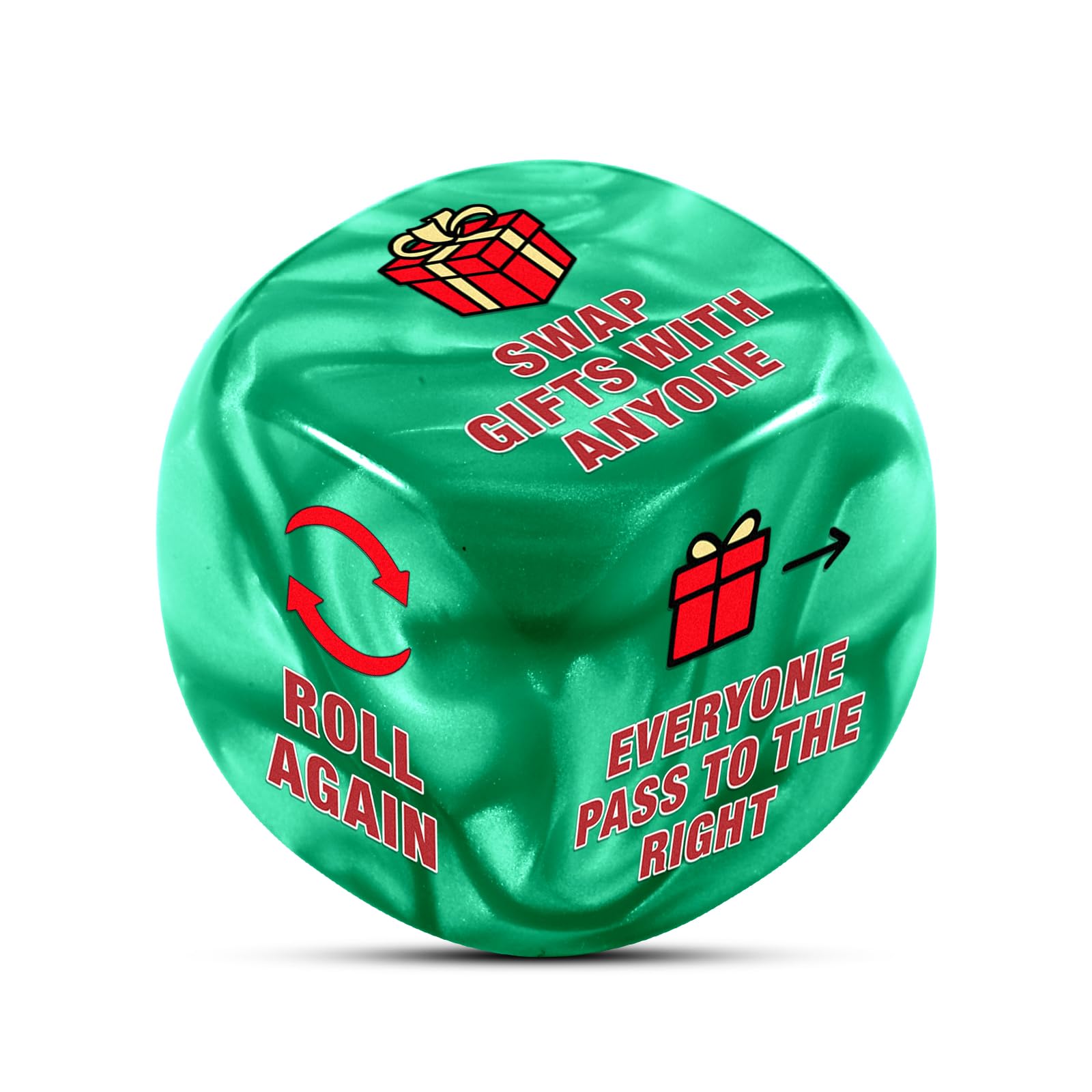 Santa Swap Gift Exchange Dice, Christmas Games for Family Party, Gift Exchange Dice, Dice Games for Adults Families, White Elephant Gifts for Adults Funny, Stocking Stuffers for Women Men 1 PCS