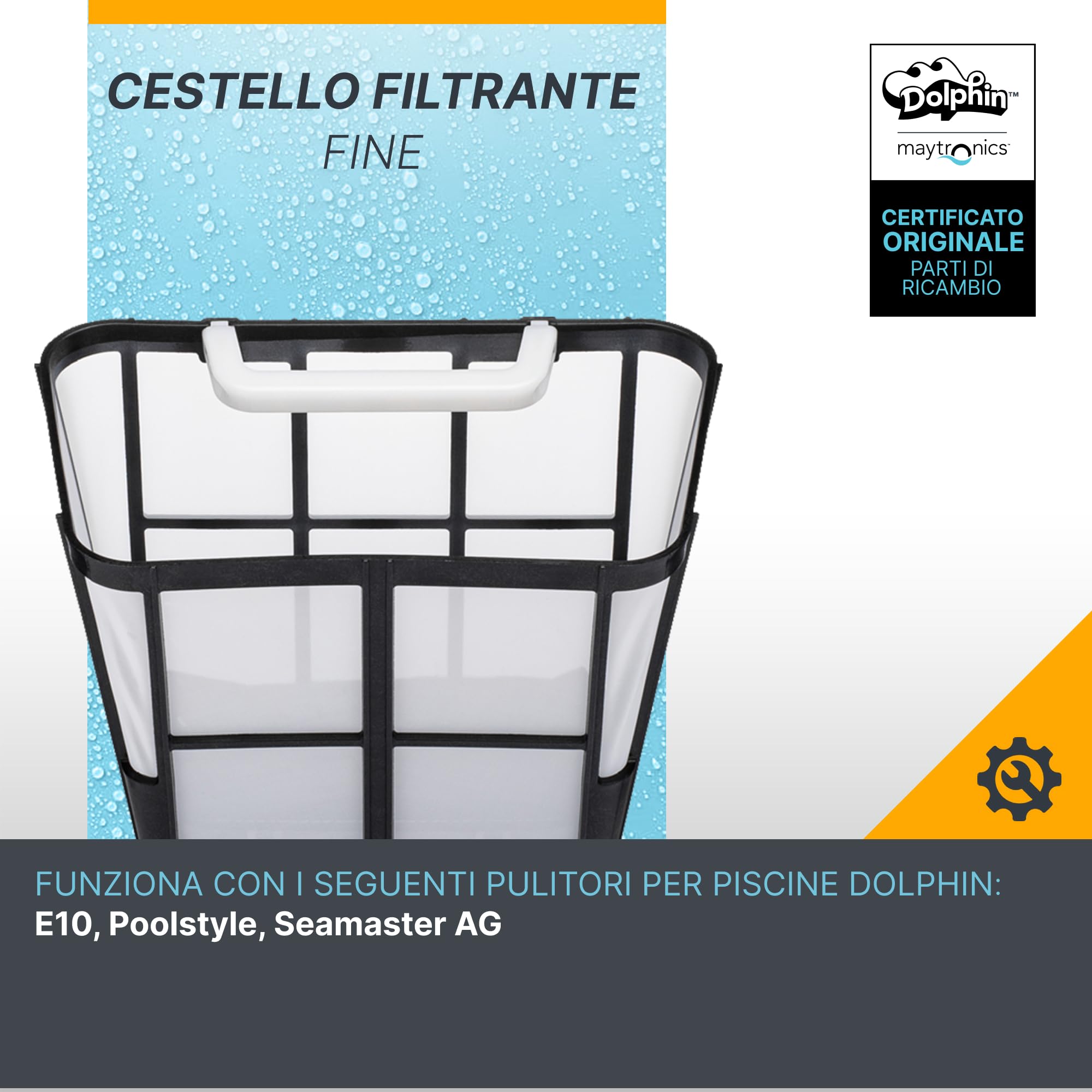 Dolphin Ricambio Originale Cestello del Filtro fine - Codice Ricambio 9991461-R1