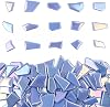Youway Style Iridescent Glass Mosaic Tiles for Crafs Bulk,200g Blue Broken Stained Glass Pieces for Crafts DIY Spring Mosaic Art Decor,Garden Mosaic Supplies