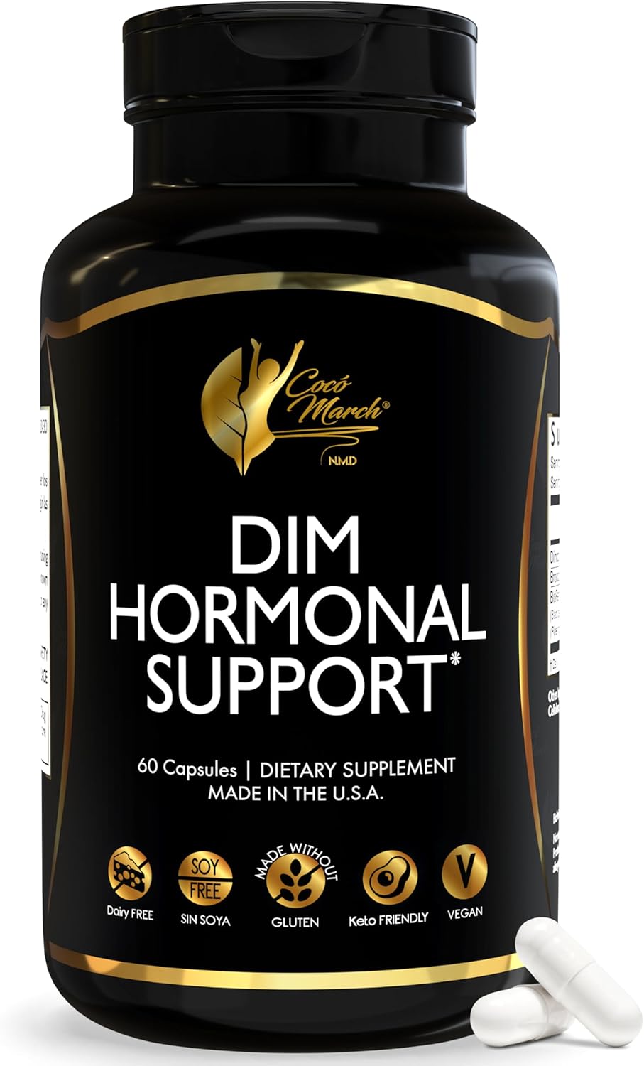 Cocó March DIM Supplement for Women – Supports Hormonal Balance, Skin Care & Natural Estrogen Metabolism – Detox & Cell Health – Gluten Free, Soy Free, Dairy Free, Vegan & Keto Friendly – 60 Capsules