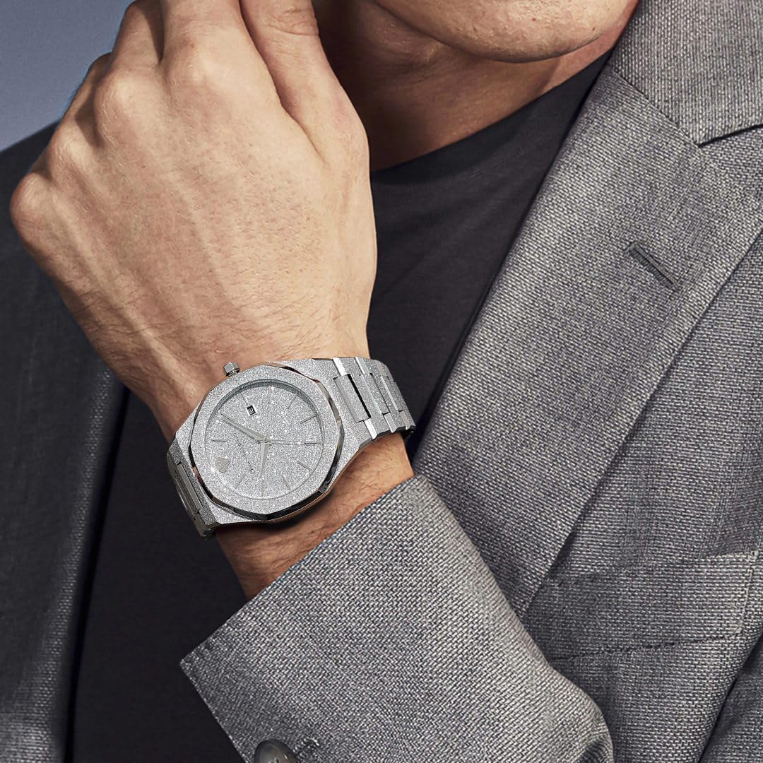 Pierre Richardson Men’s Luxury Watch PR5691 – Silver Frosted Stainless Steel Japanese Quartz, 41mm, 5ATM Water Resistant, Scratch-Resistant Sapphire Crystal Glass, Elegant Dress Watch for Men, Reloj para Hombres - Image 7