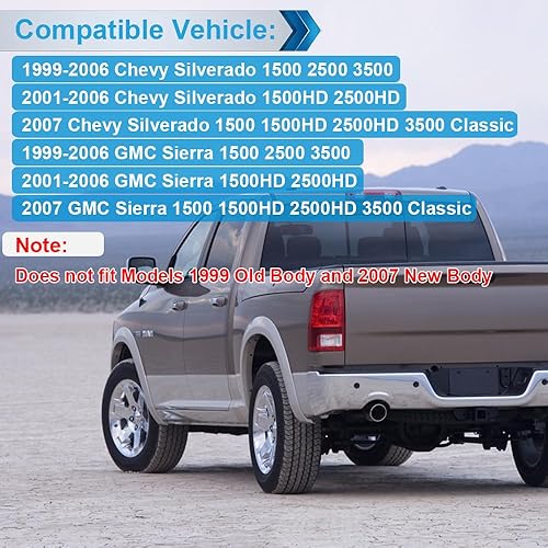 Miniatura 7 de 3 tercera junta de luz de freno compatible con Chevy Silverado 1999-2006 1500 2500 3500 GMC Sierra 1500HD 2500HD 3500HD montaje alto montaje adhesivo