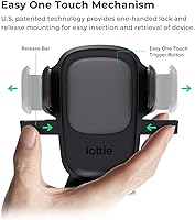 Vista 4 de iOttie Easy One Touch Signature soporte de teléfono universal para tablero y parabrisas de auto, soporte de escritorio con base de ventosa y brazo