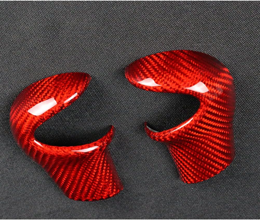 WLKE Red Real Carbon Fiber Gear Shift Knob Head Grip Cover Trim fit for Mini Cooper R55 2007-2014 R56 2006-2013 R57 2009-2015 R60 Countryman 2011-2016