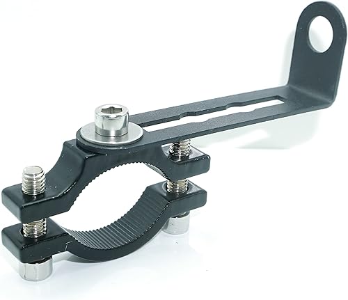 Miniatura 7 de Soporte de señal de giro de motocicleta de 0.394 in, 4 unids universal para bicicletas, lámparas de abrazadera de tubo, luz de metal negro, soportes