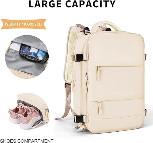 Miniatura 407 de coowoz Mochila de viaje grande para mujeres y hombres,Mochila de transporte,Mochila de senderismo impermeable para deportes al aire libre, Azul, 45