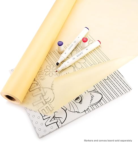 Miniatura 15 de Bee Paper Rollo de papel para dibujos y bocetos, color amarillo. Blanco