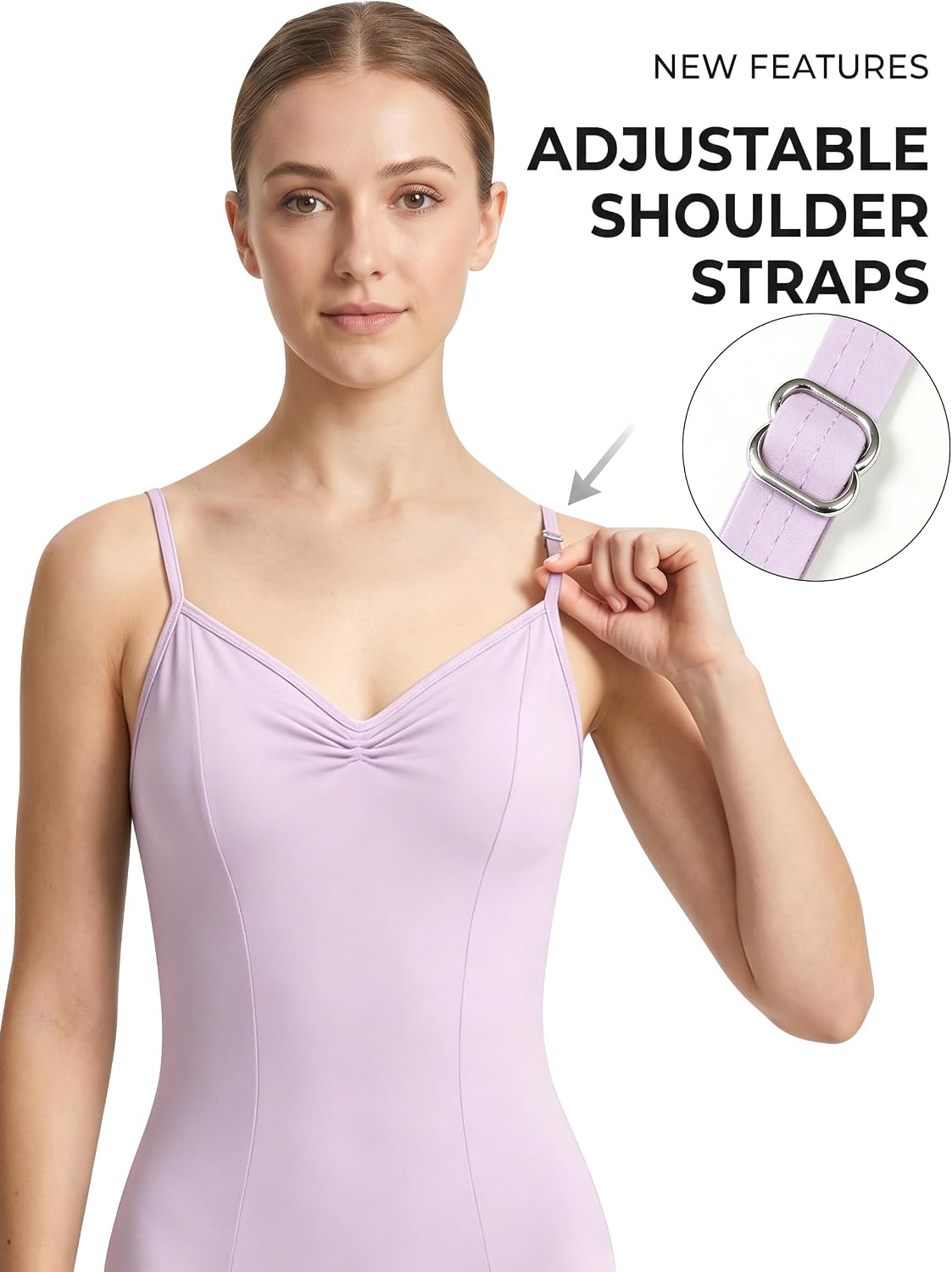 Princess Leotard for Women Adjustable Camisole Leo with Tights image 3