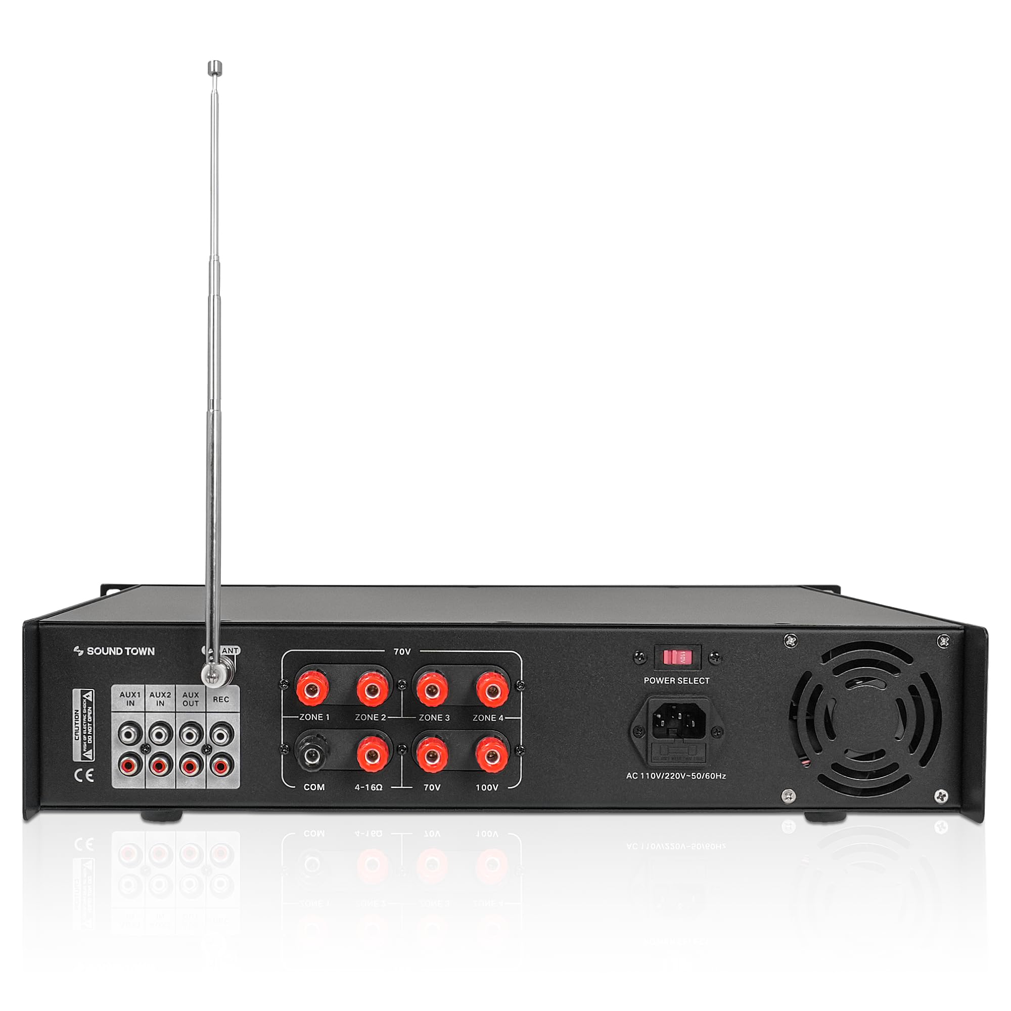 Amazon.com: Sound Town 240W Class-D 4-Zone 70V/100V Compact