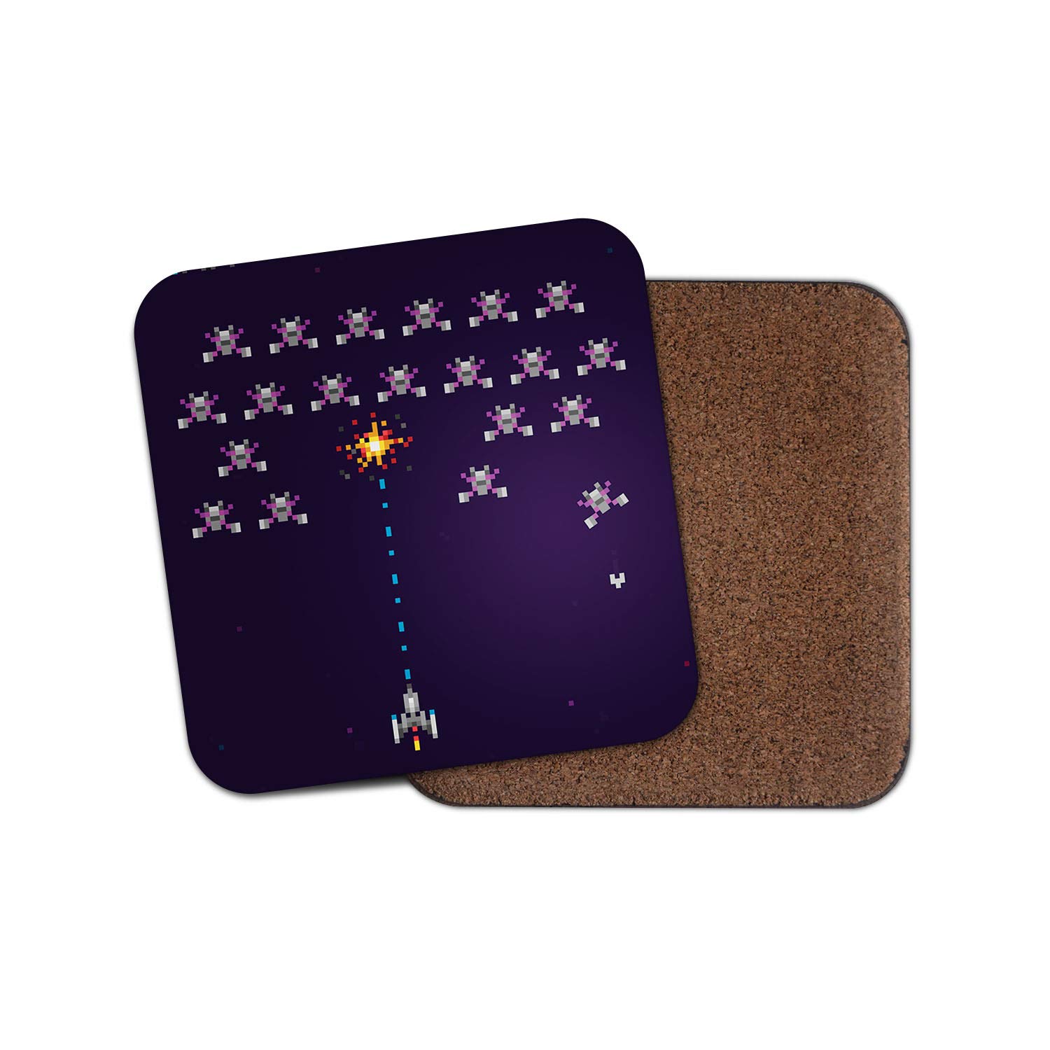 Destinationvinyl Multicolor 1 X Space Arcade Video Game Coaster - Gamer Gaming Retro Dad Brother Fun #14709