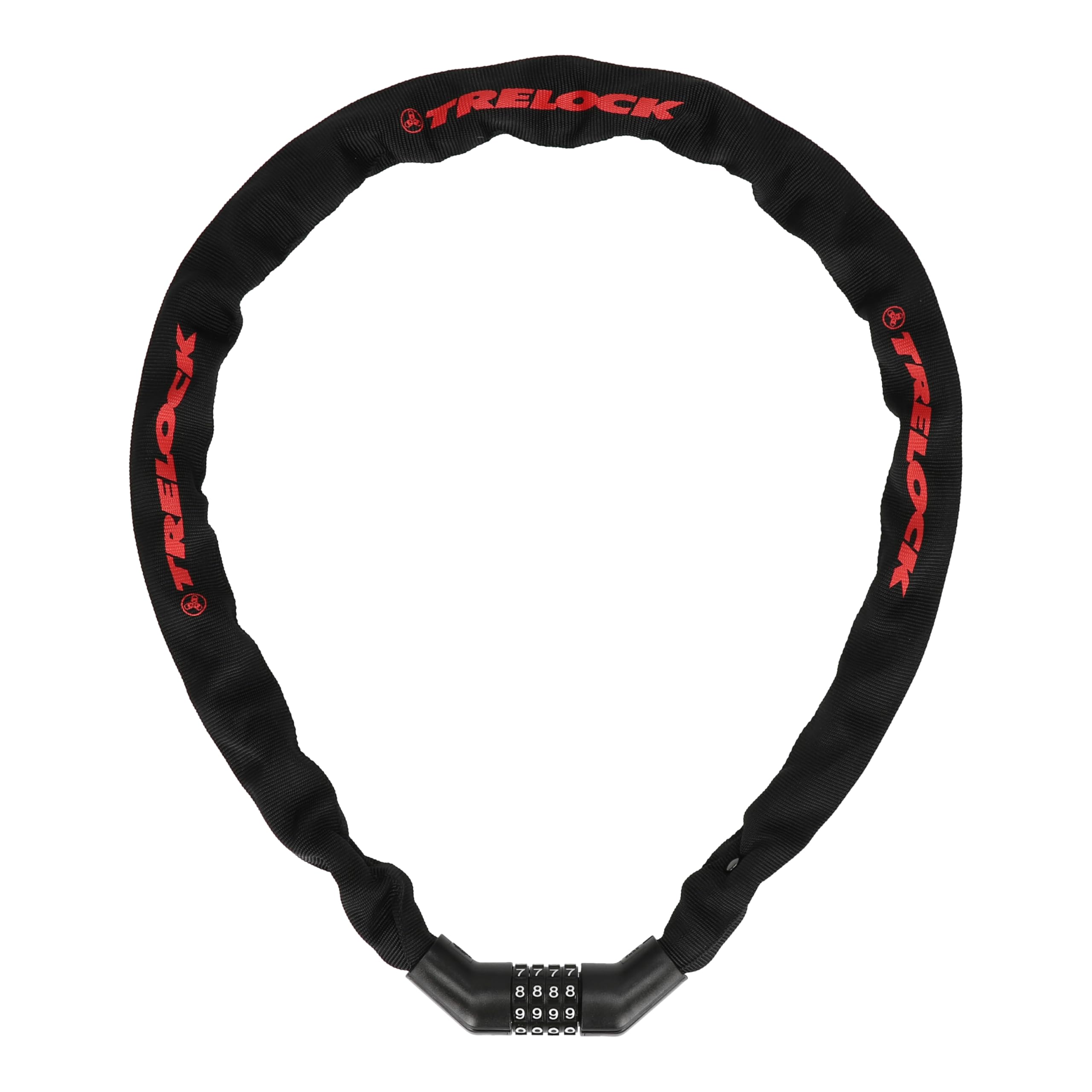 TRELOCK BC 360 Code Kettenschloss – Länge 110 cm – Kettenglieder 6 mm – Sicherheitsstufe 8 – Frei einstellbarer Code