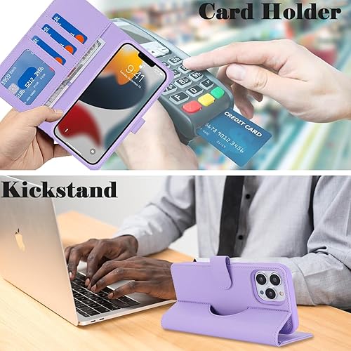 Miniatura 6 de Havaya Magsafe - Funda tipo cartera para iPhone 14 Pro, compatible con iPhone 14 Pro, funda tipo cartera con tarjetero y tarjetero para iPhone 14