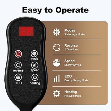 Shiatsu Foot Massager with Heat, Electric Feet Massager Machine with Remote Control, Foot and Calf Massager with Massage Roller, Deep Tissue Leg Massagers for Pain and Circulation (Gray)