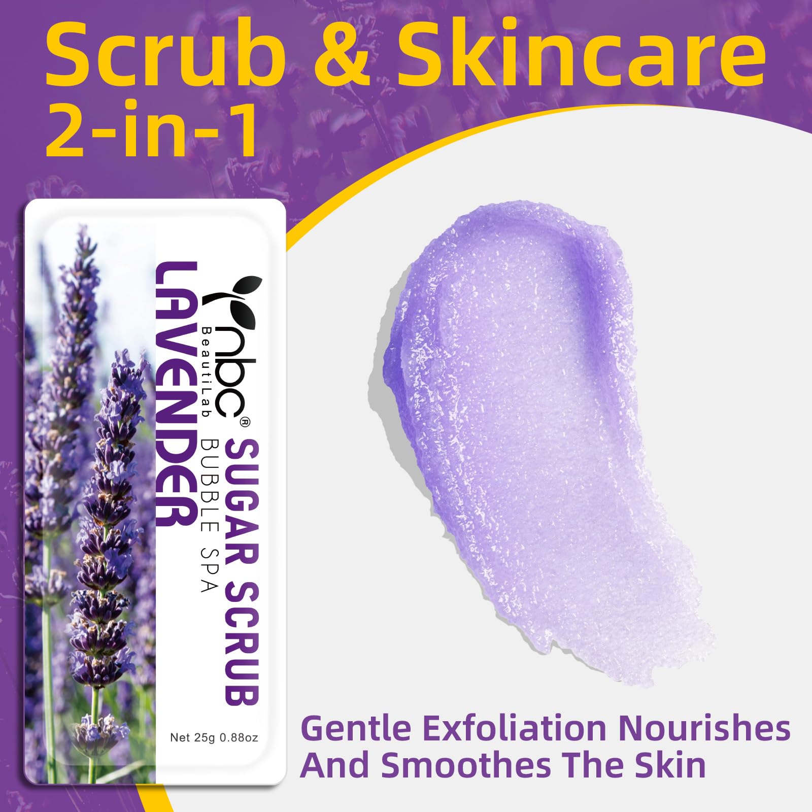 Exfoliante de pies, exfoliante de azúcar, removedor de piel muerta para pies, exfoliante de pies empaquetado individualmente suaviza, hidrata, desintoxica los pies cansados y secos 5
