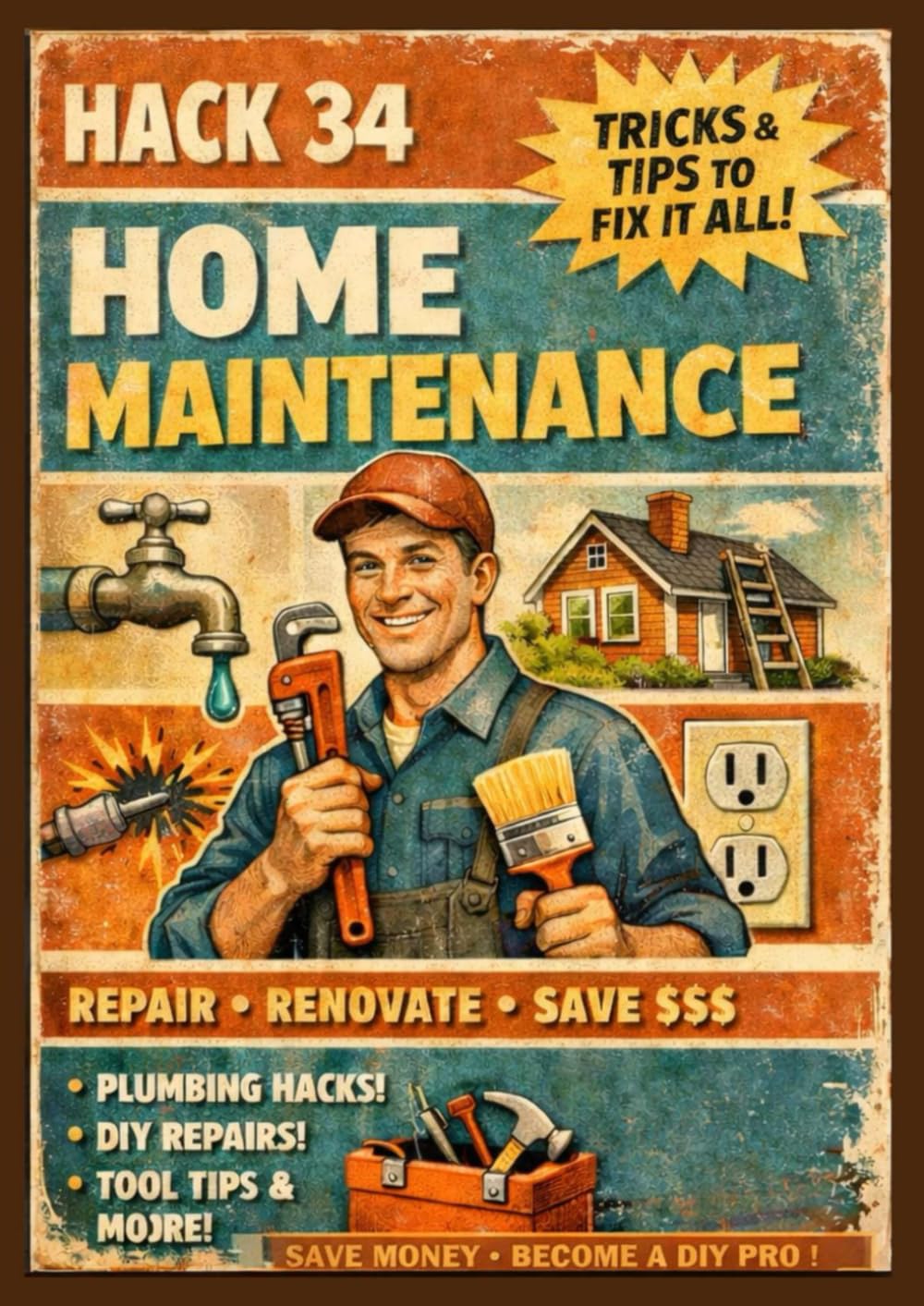 Home Maintenance Made Simple: 34 Essential Hacks to Save Money & Prevent Costly Repairs": A Beginner-Friendly Guide to Protecting Your Home & Wallet
