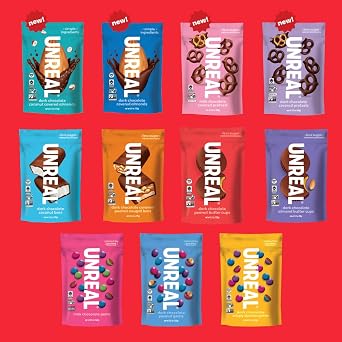 UNREAL Dark Chocolate Peanut Butter Cups| 5g Sugar | Certified Vegan, Gluten Free, Fair Trade, Non-GMO | No Sugar Alcohols or Soy | 13.75 oz Bag