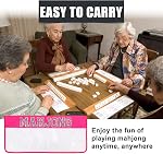 Sac de Mahjong vide, 21.26x9.45 en rack de rangement de Mah Jong américain rose seulement avec zippered et des lettres Portable pratique Mah Jongg Tile Jeux Accessoires pour hommes et femmes (cas seulement)