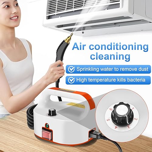 Miniatura 7 de Goyappin Limpiador de vapor portátil de 2500 W, vaporizador de alta temperatura para limpiar chinches de cama, limpiador de vapor para colchón,