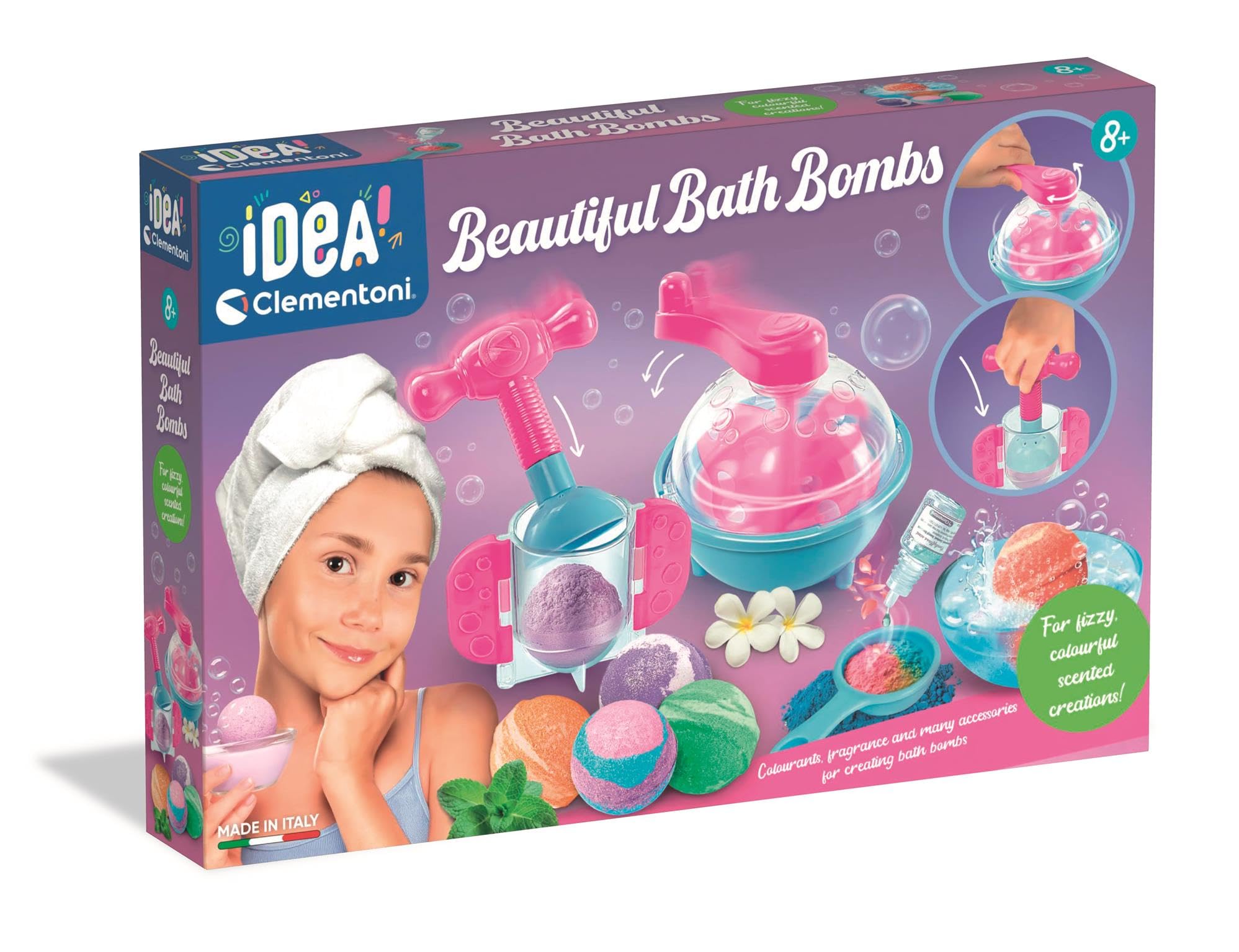 Clementoni Bath Bombs Lab 75 Idea – Complete DIY Set to Create Fizzy, Colourful, and Scented Bath Bombs for Kids 8+