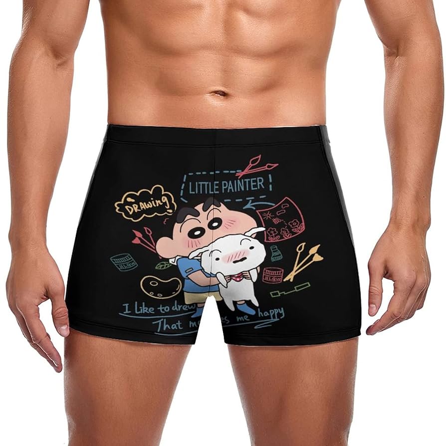 Amazon.co.jp: メンズ クレヨンしんちゃん 競泳パンツ 水着 夏