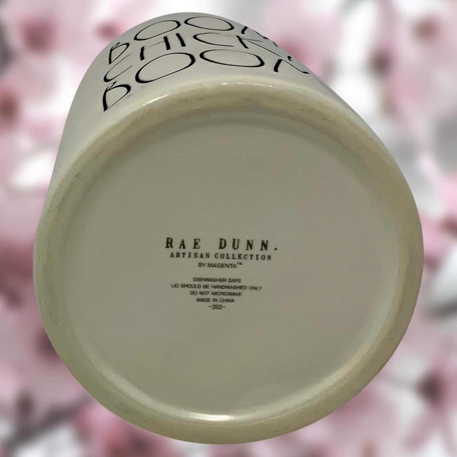 RAE DUNN BOOM CHICKA BOOM EASTER CANISTER - Cookie - Jellybean jar - Artisan Collection by Magenta. A great ceramic storage container for flour, treats, or cookies.
