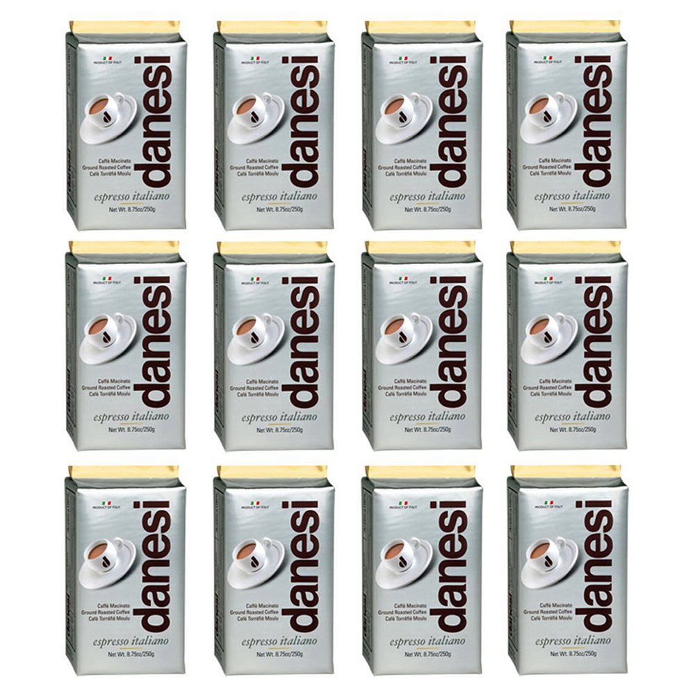 Danesi CaffeEspresso Italiano Gold Coffee Ground - 8.75 oz Bricks (Pack of 12)