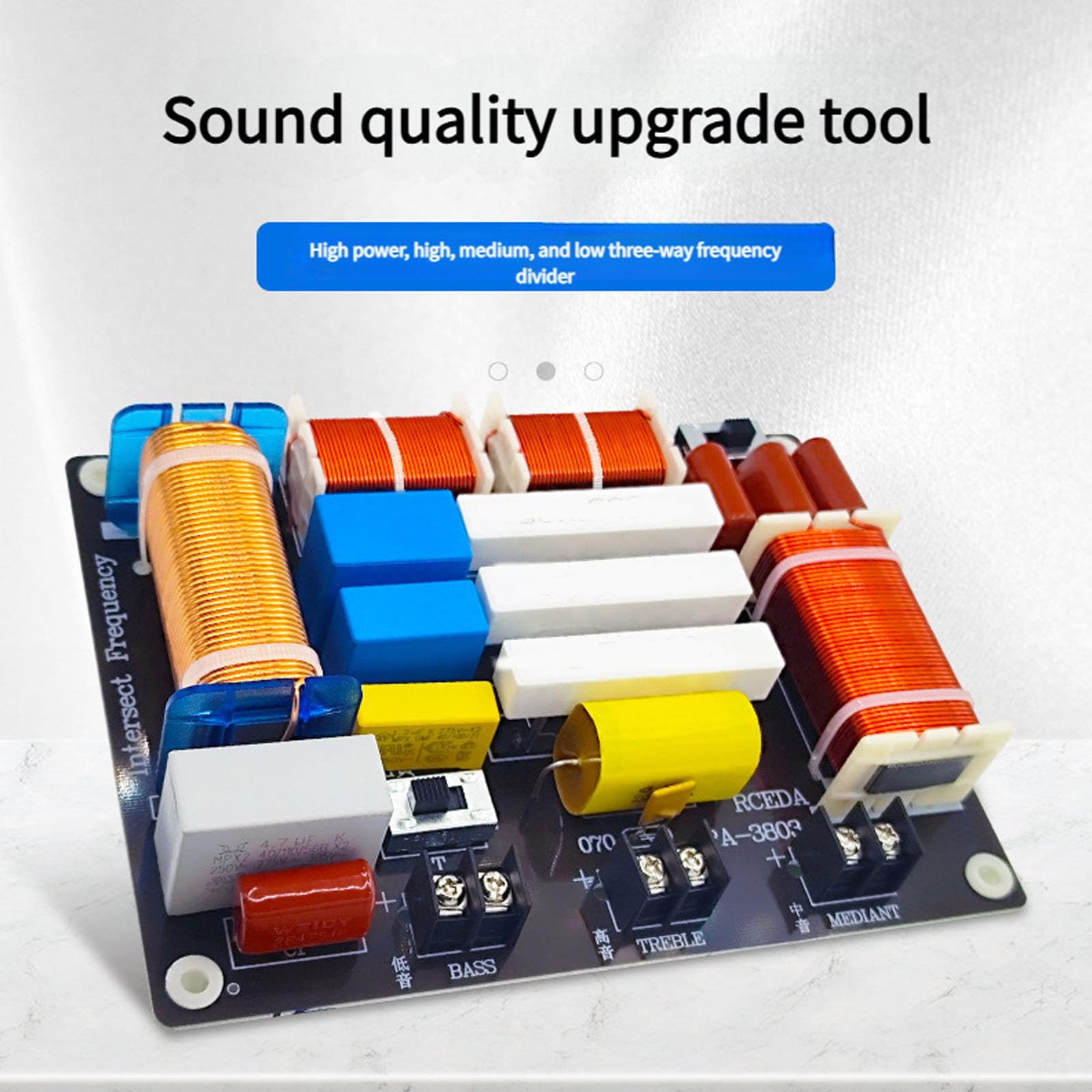 Crossover audio professionale a 3 vie allineamento a 90° con induttori ad alta temperatura e 4 modalità personalizzabili estese per prestazioni degli altoparlanti Ordinamento della frequenza HIFI