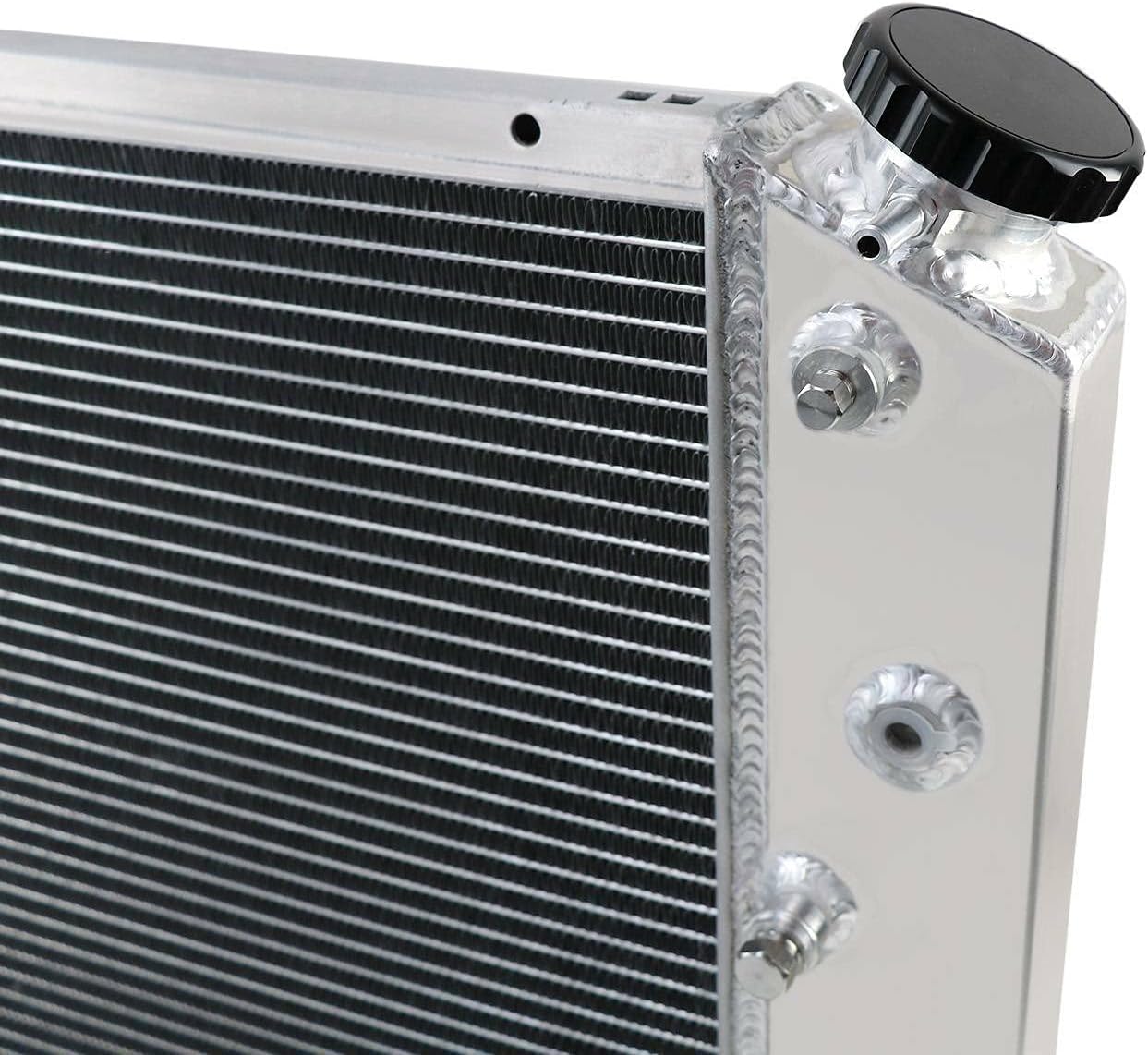 4 Row Aluminum Radiator Compatible with 1968-1973 Chevy Chevelle, 1968-1977 El Camino GMC, 1971-1990 LeSabre Electra, 1968-1972 Cutlass AT MT