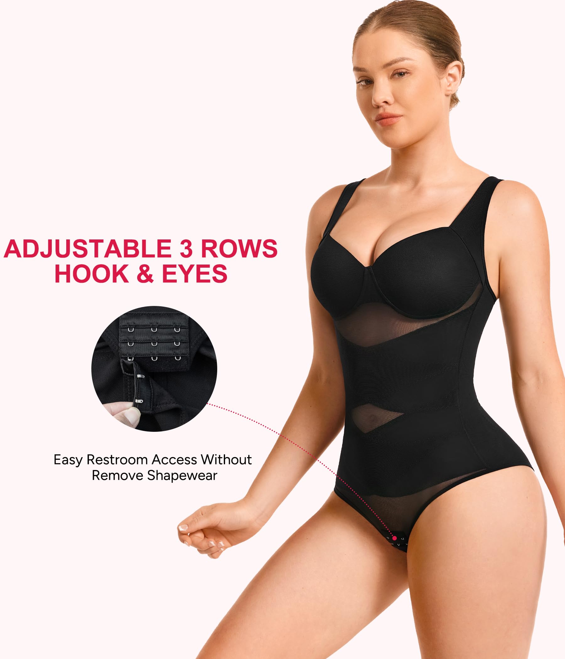Gotoly Body gainant pour femme avec soutien-gorge intégré