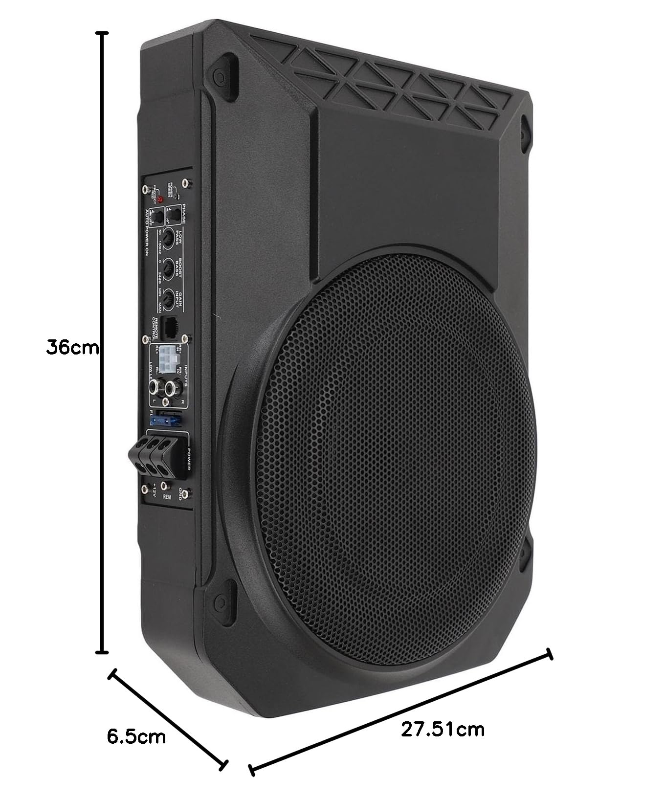 10 Zoll Aktiv Subwoofer Unter Sitz Car Audio Bassbox 800W 2.5 Ohm Ultra Flach Aktiver Auto Subwoofer Mit Verstärker Mit Controller Tiefton Lautsprecher Fahrzeug Sound System Car Truck SUV