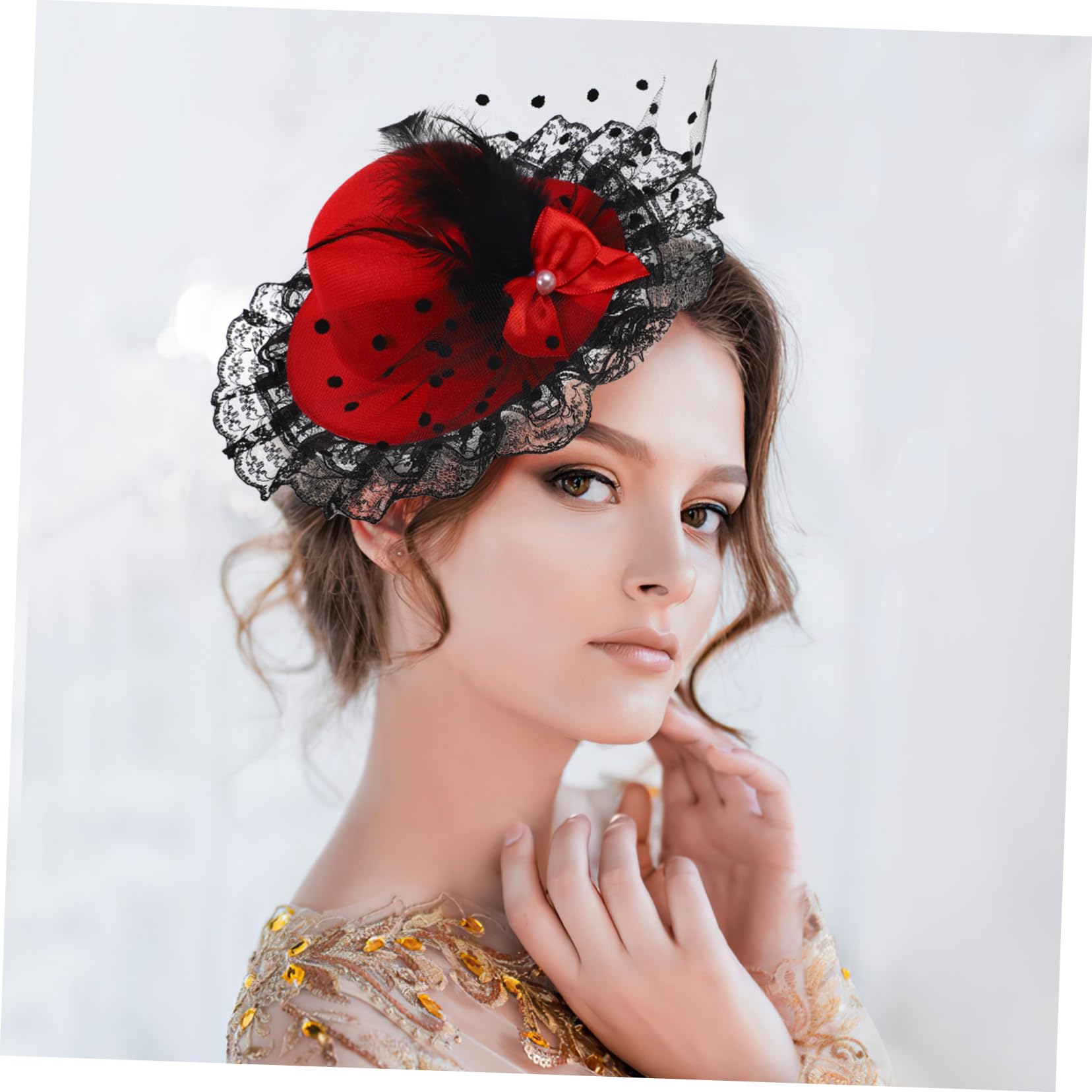 LIFKOME 12 Piezas Sombrero De Copa Fascinator Bonnet Sombrero De Sombrero De Fiesta De Té Sombrero Fascinator De Boda Mujeres Fascinator Novia Fascinator Sombreros Para Eventos