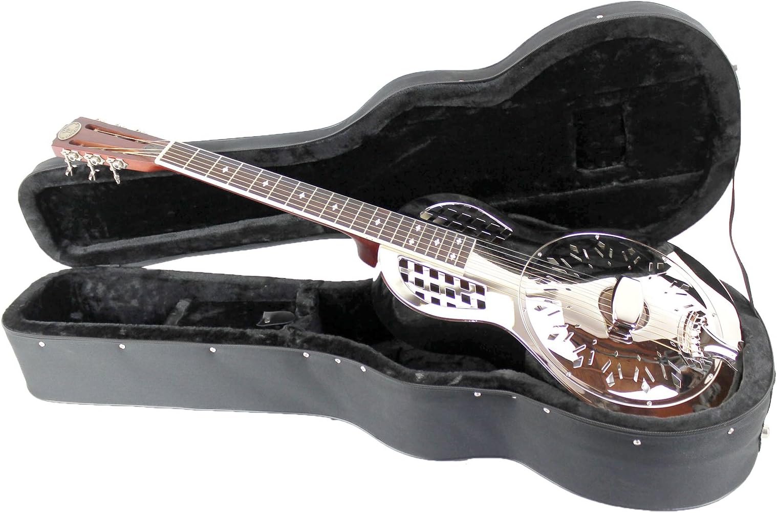 Royall Parlor Size Nickel Plated Brass Body Biscuit Cone Resonator with Case