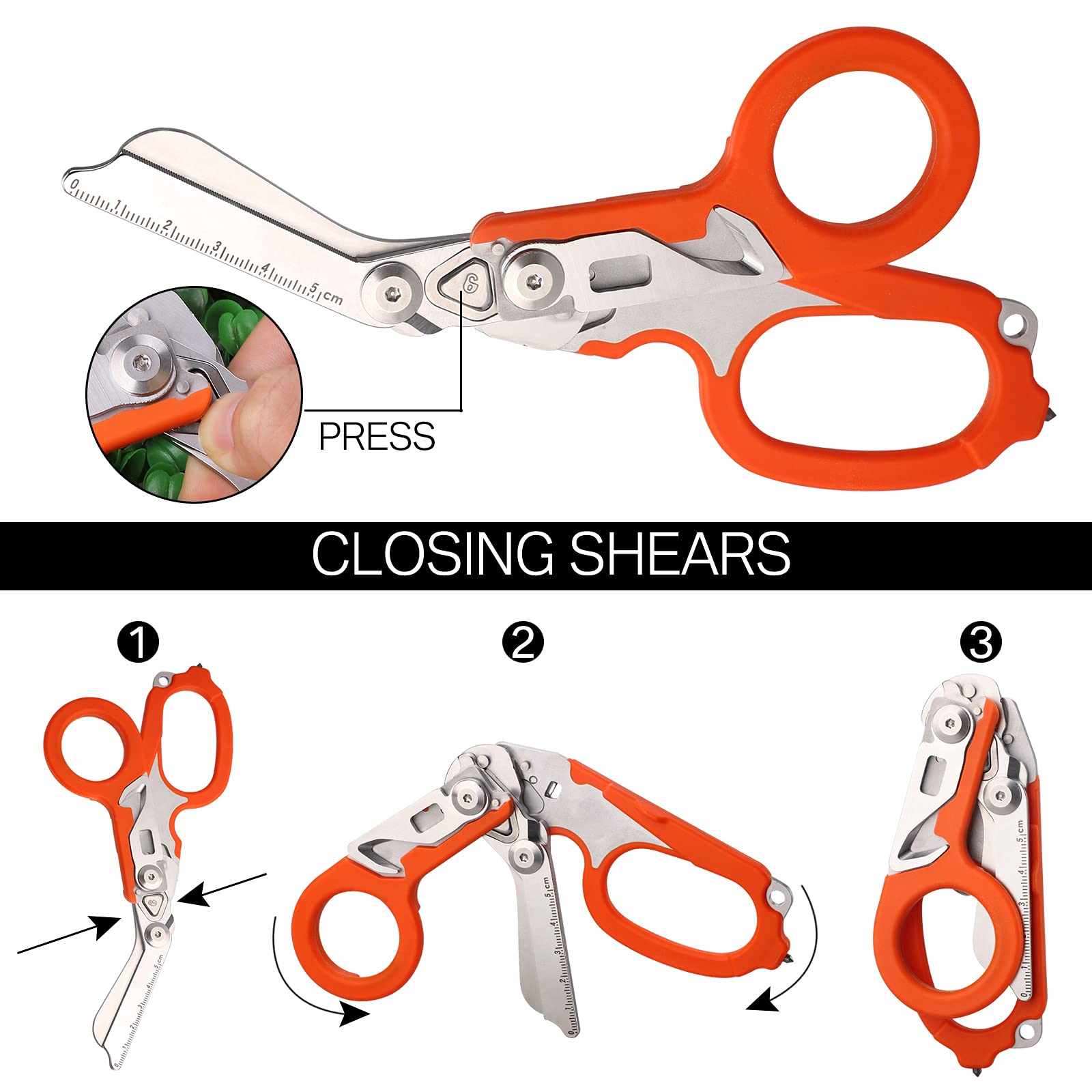 Buy 6 in 1 Emergency Response Folding Shears with MultiFunction Tool