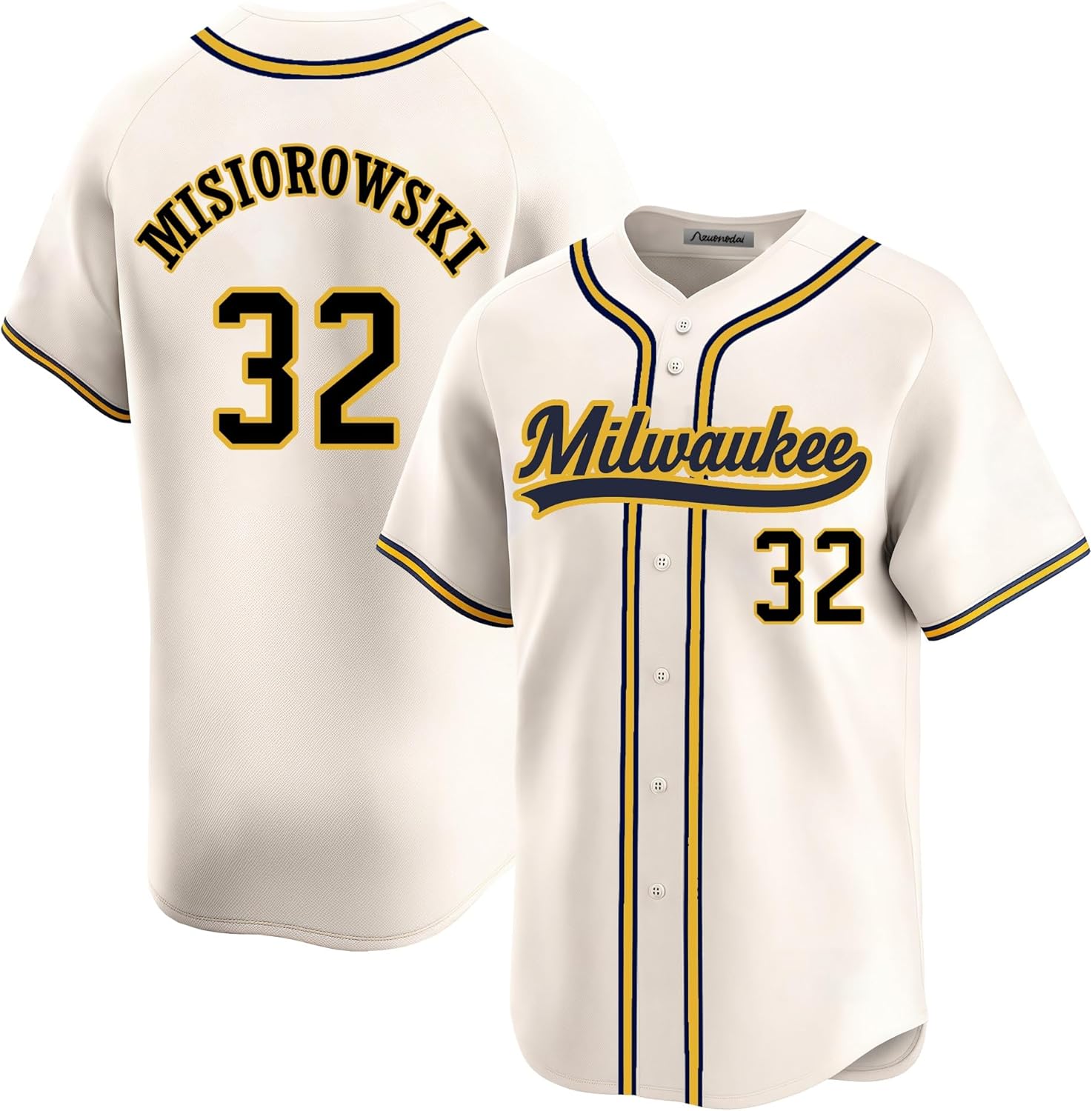 Custom Mens/Women/Youth Milwaukee Baseball Stitched T-Shirt for Sports Fan