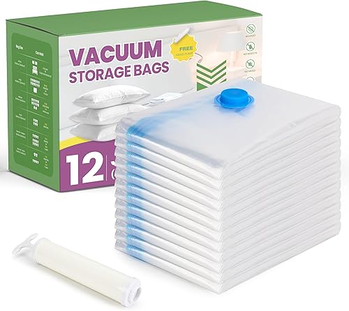 Miniatura 13 de Space Bags Bolsas de Almacenamiento al Vacío (Paquete Variado de 20) Ahorra 80% de Espacio - Bolsas de Vacío para Edredones y Mantas, Ropa de Cama,