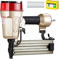 meite ST64E Pneumatic Concrete Nail Gun with 400 14GA 1-1/4" T-Nails, 100-Nail Magazine, 3/4"-2-1/2" Heavy Duty T-Nailer for Decking Furring