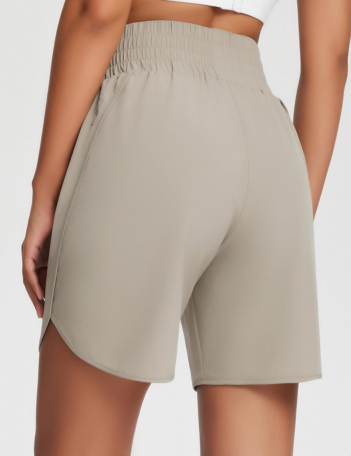 baleaf Women's Athletic Shorts 7 Inch Long Running Workout Hiking Shorts High Waisted Quick Dry Zipper Pockets UPF50+ - Image 2