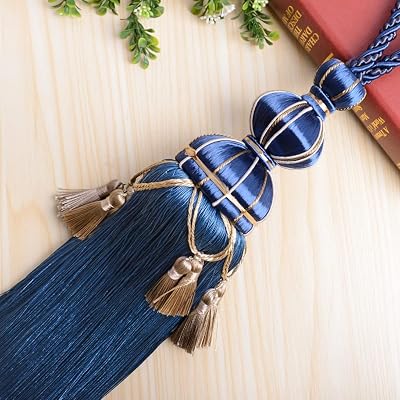 2 Pcs Curtain Fringe Tiebacks Hanging Ball Hook Bandage for Living Room Bedroom Decor Curtain Holder Buckles