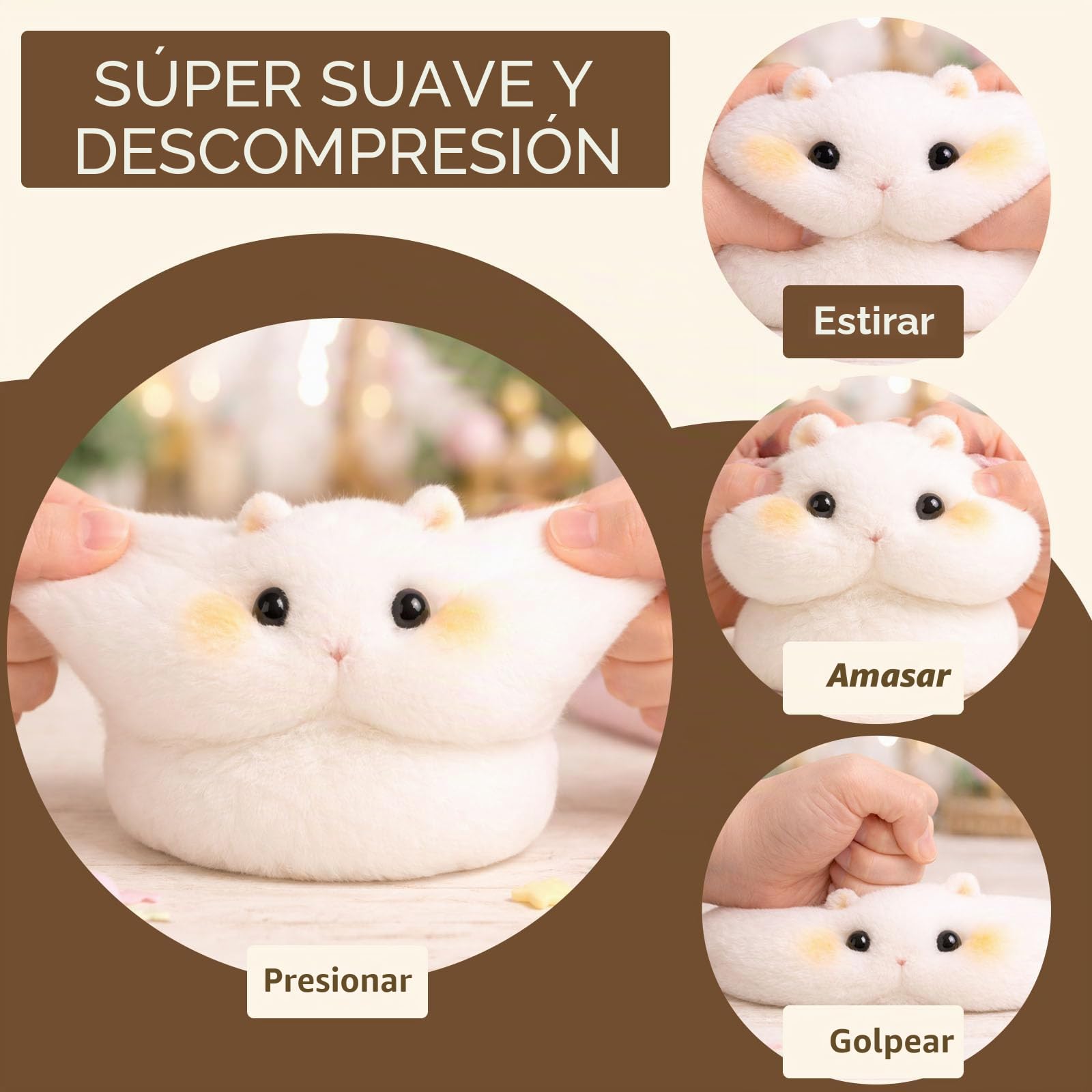 LAMXIN Fabrica Squishy, 18 oz, Kit Para Armar Squishys, Mezcla De Resina Epoxi De Silicona LíQuida Con ProporcióN Ab 1:1 Con 3 Moldes (UñA De Gato, HáMster, Queso)