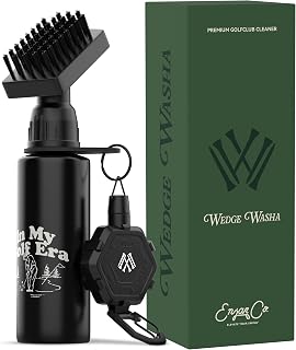 Premium Golf Club Cleaner with Anti-Sag Reel and Integrated Water Bottle - Golf Accessories for Men and Women - Essential Golf Club Brush for Golfer