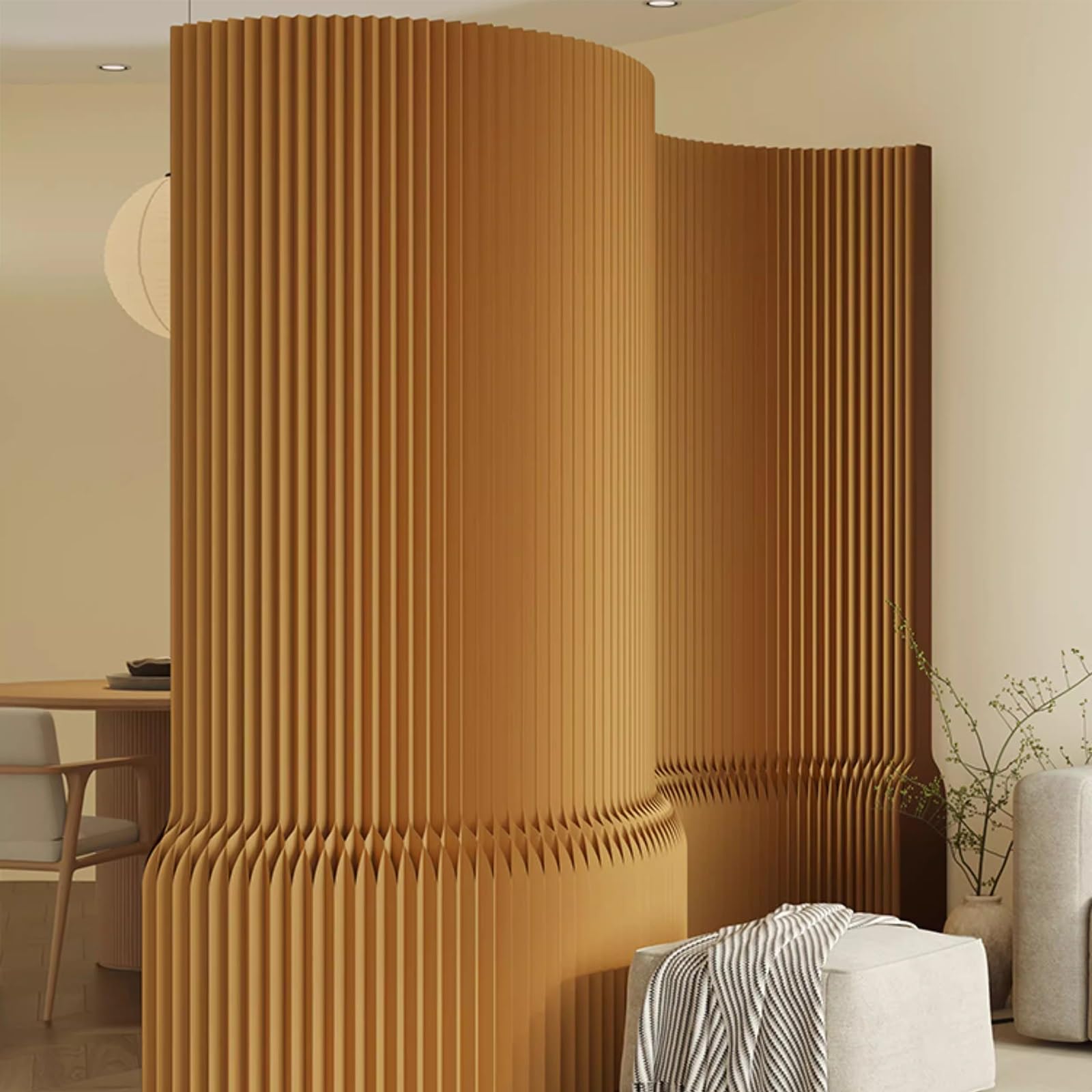 Cloison de séparation pliable en papier, écran d'intimité portable, cloison murale temporaire moderne, 1,1 m de haut pour la maison, le bureau et une utilisation commerciale