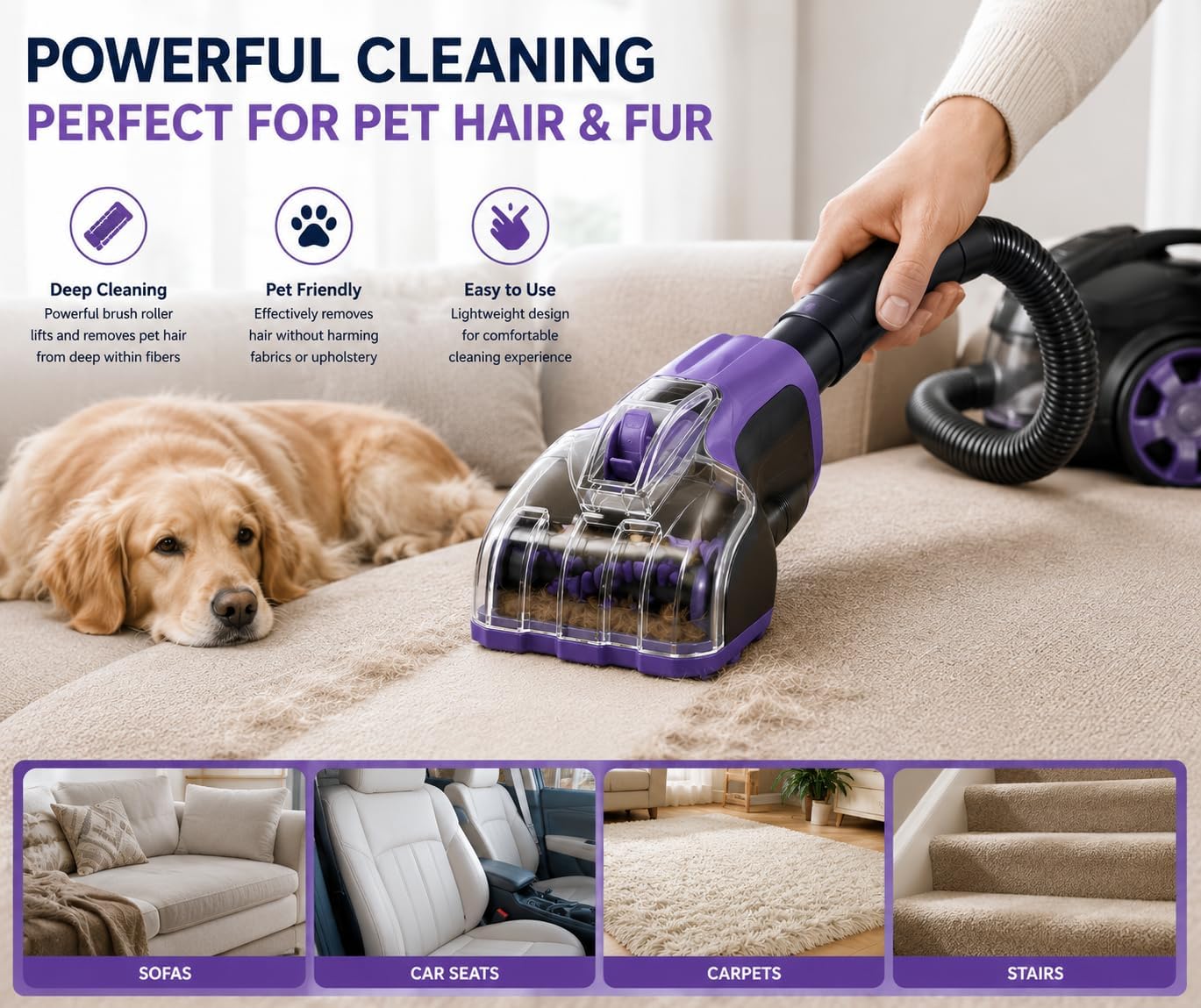 Replacement of Bissell Pet Hair Eraser Vacuum Tool for Portable Carpet Cleaners #164-2990 image 2