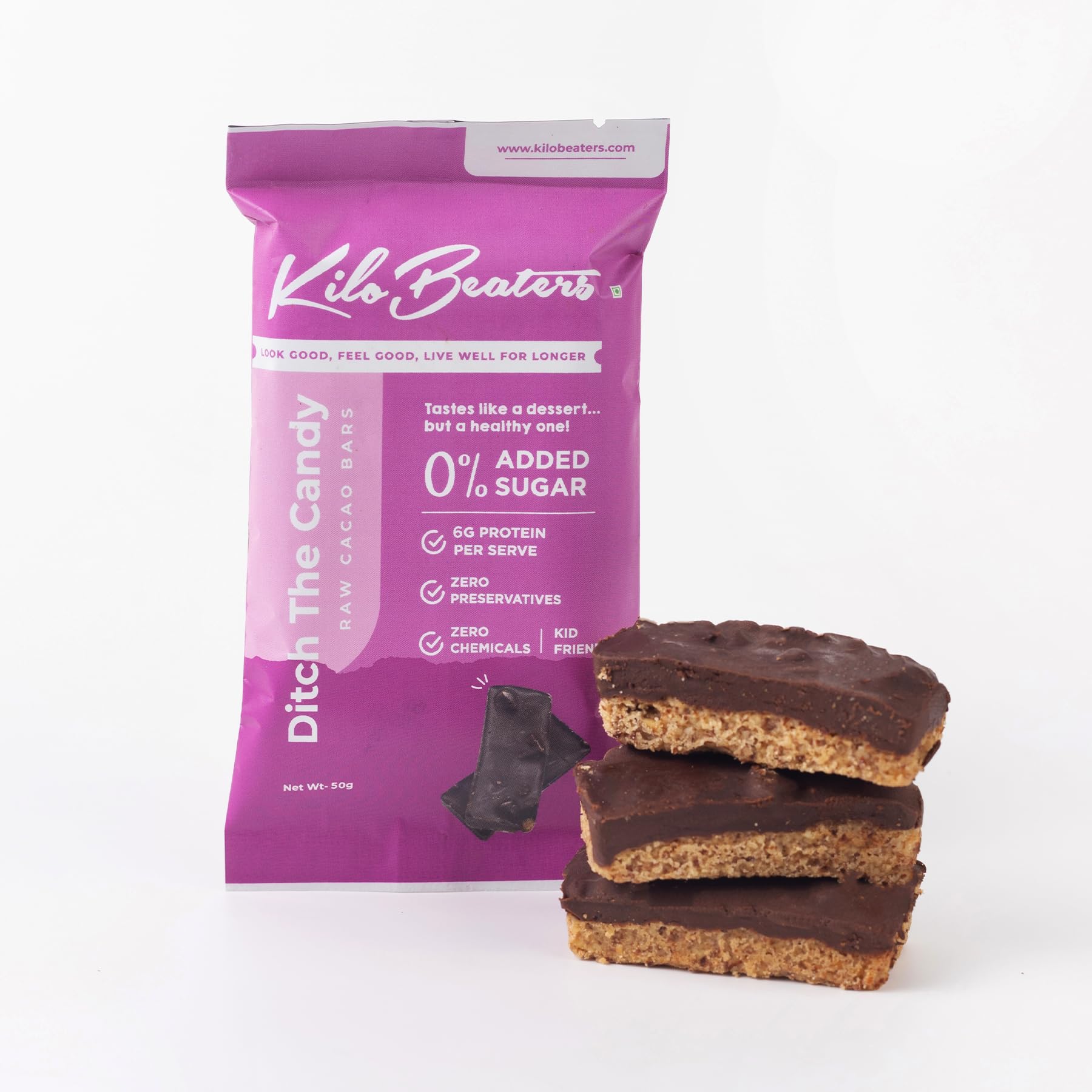 Kilobeaters Sugar Free Ditch The Candy Chocolate Almond bar, Zero Sugar & Zero Preservatives - 50 gm Each - (Pack of 3) (B0BWDK9Z32) Amazon Price History, Amazon Price Tracker