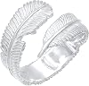 Elli Ring Women Wrapped Feather Motif Trend in 925 Sterling Silver
