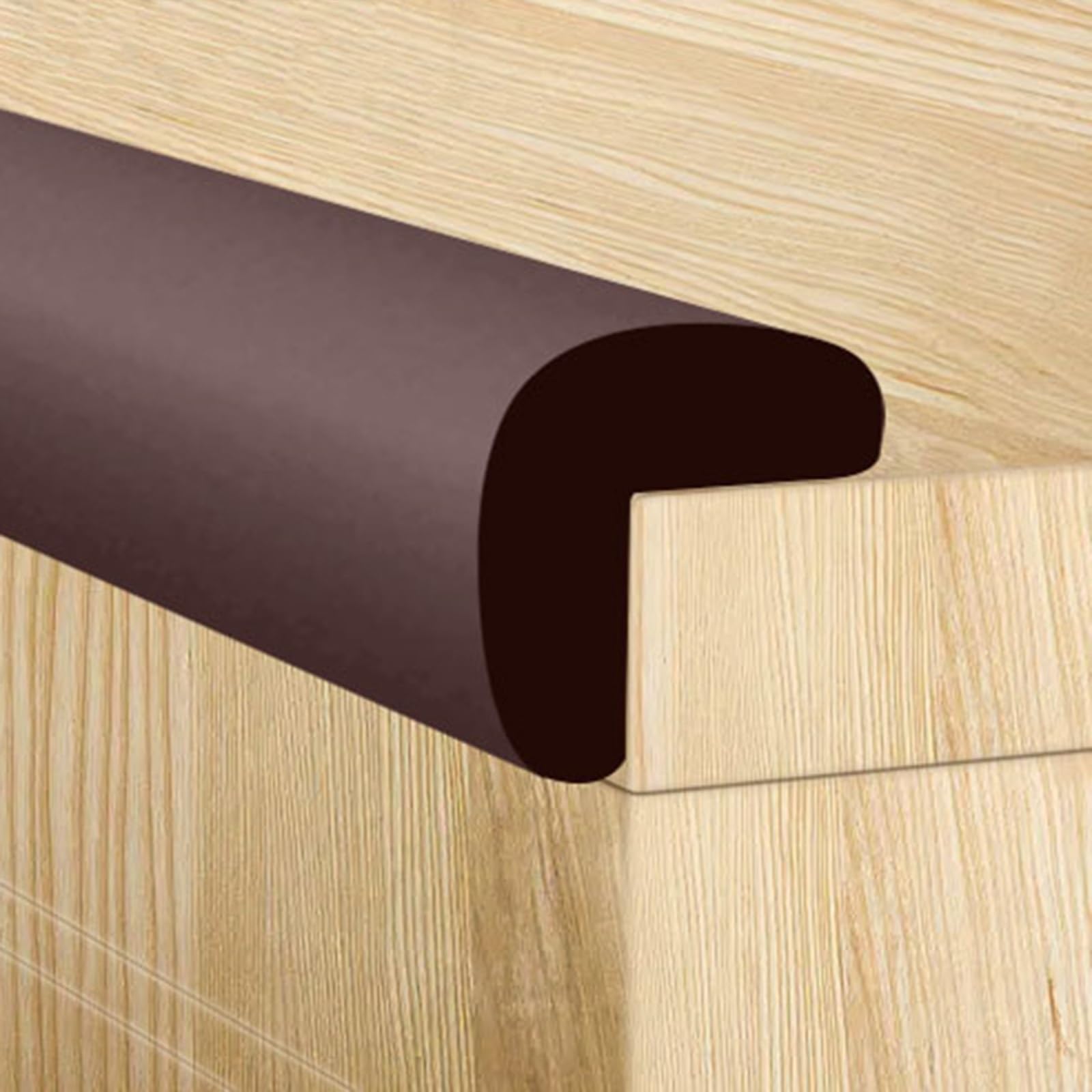 Listwa ochronna do krawędzi stołu, Szersze i grubsze meble stoły Odbojniki zabezpieczające przed dziećmi(Coffee Brown,2.3cm*5m)