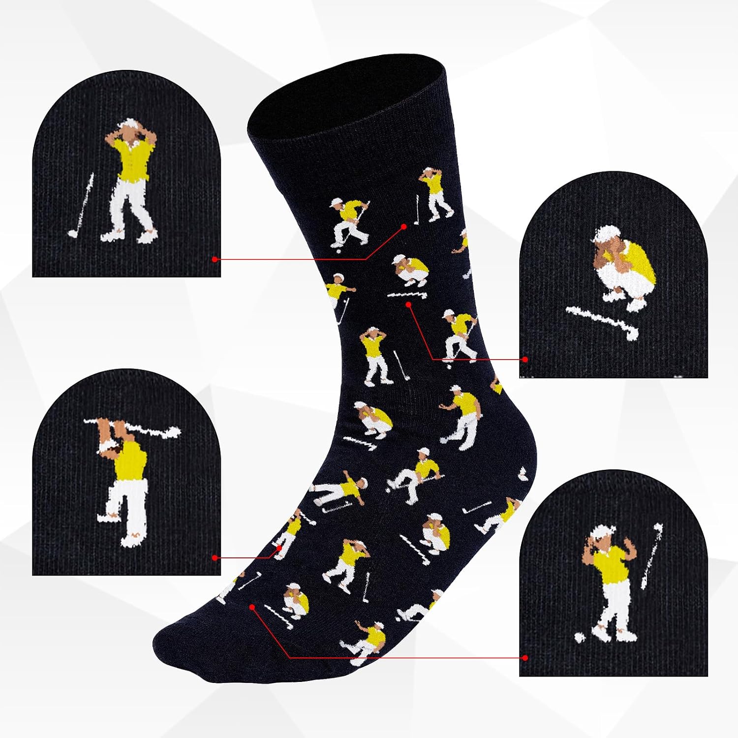 Funny Golf Socks for Men | Hilarious Gifts for Him, Golf Accessories & Themed Gifts for Golfers (Size 10-13)