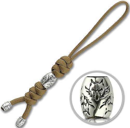 Miniatura 5 de M-Tac - Cordones para cuchillos con cuentas, cordón de paracaídas, cordón táctico para cuchillo, Zeus (oliva)
