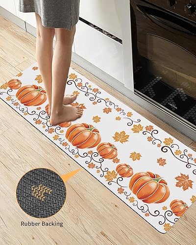 Miniatura 4 de Tapete de baño de calabaza naranja para bañera, antideslizante, de secado rápido y absorbente, tierra de diatomeas, fregadero, dormitorio, cocina,