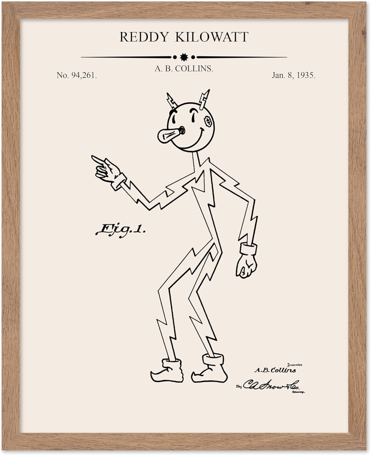 Poster Master Cuckoo Clock Blueprint - Patent Print Wall Art - Mechanical Technical Drawing - Minimal Office or Kid's Room Decor, 18x24 Unframed