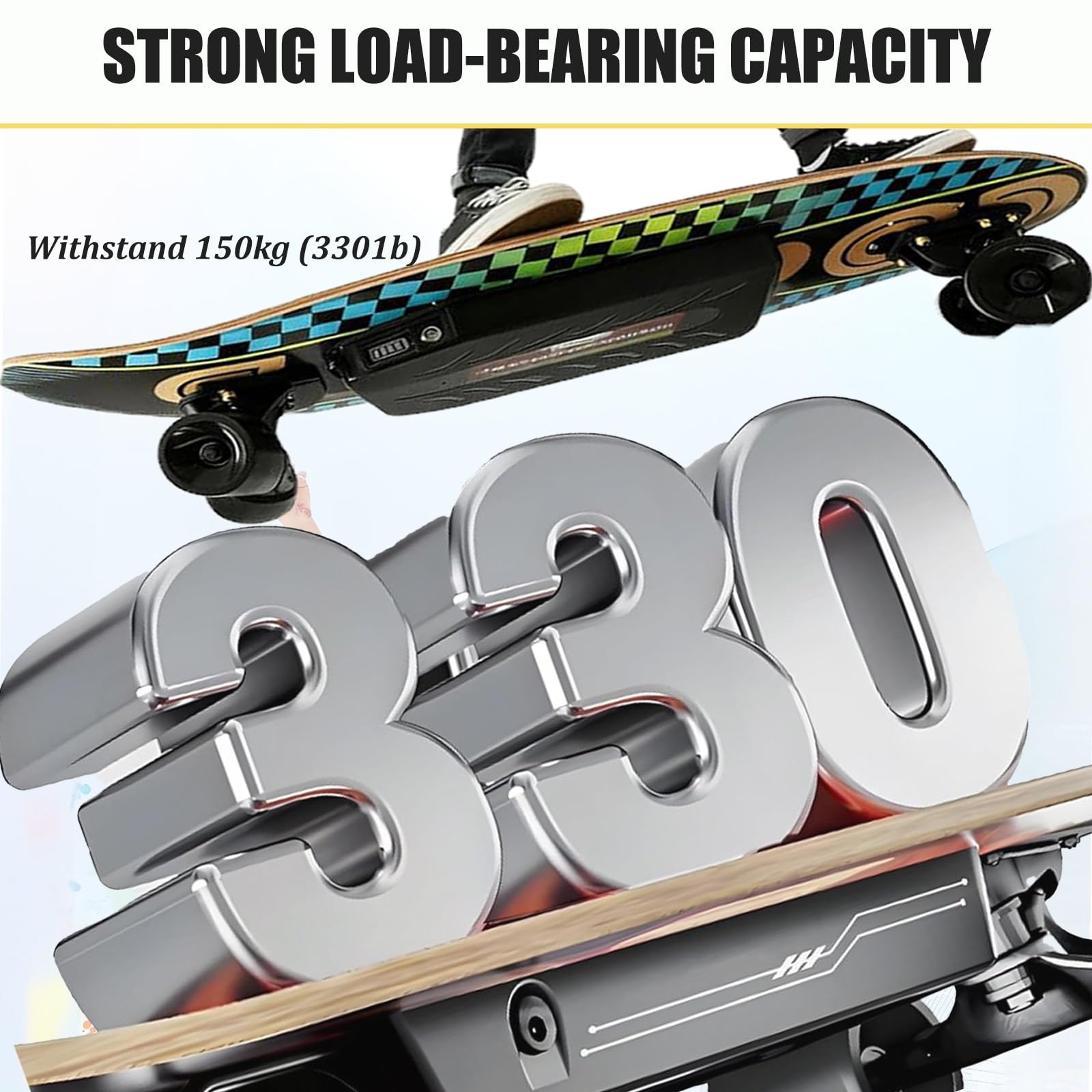 Longboard Portable pour Débutants, Skateboard électrique Professionnel avec Télécommande et Régulateur de Vitesse, Autonomie de 26 km, Charge Rapide de 90 Min C-Dualdrive